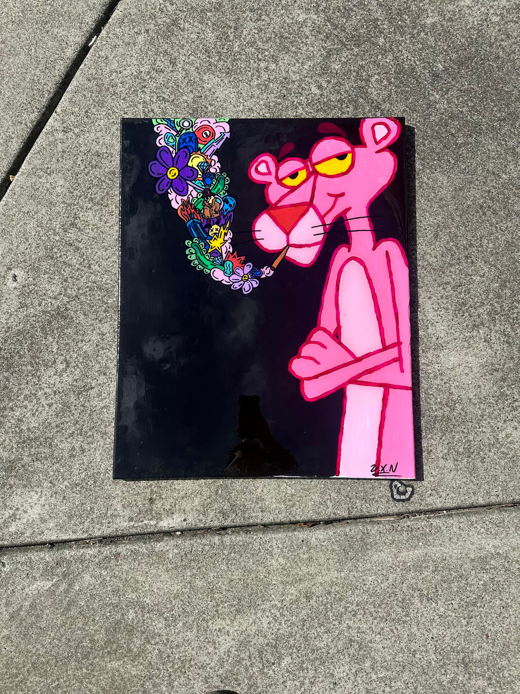 Pink Panther Painting Original