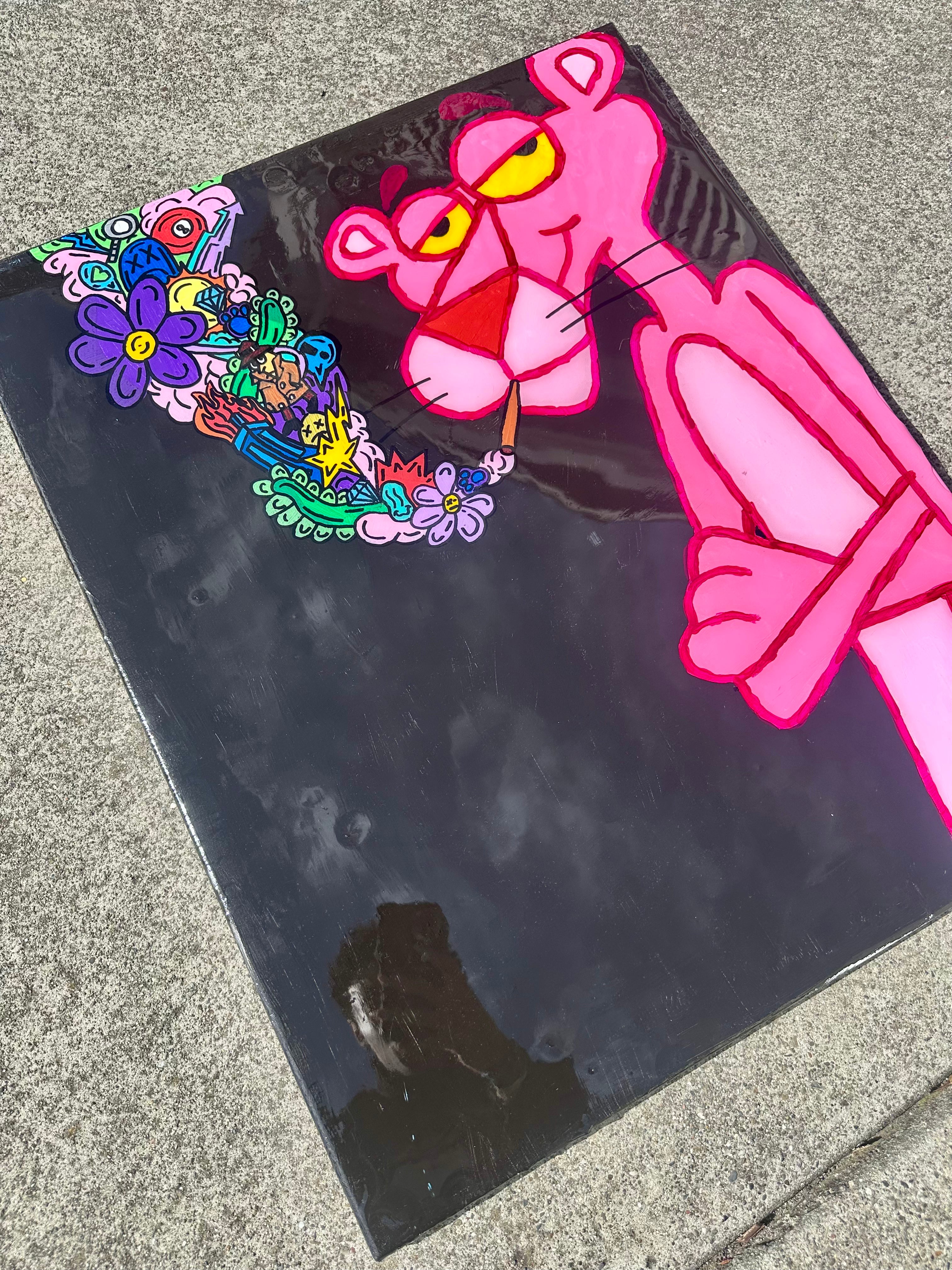 Pink Panther Painting Original