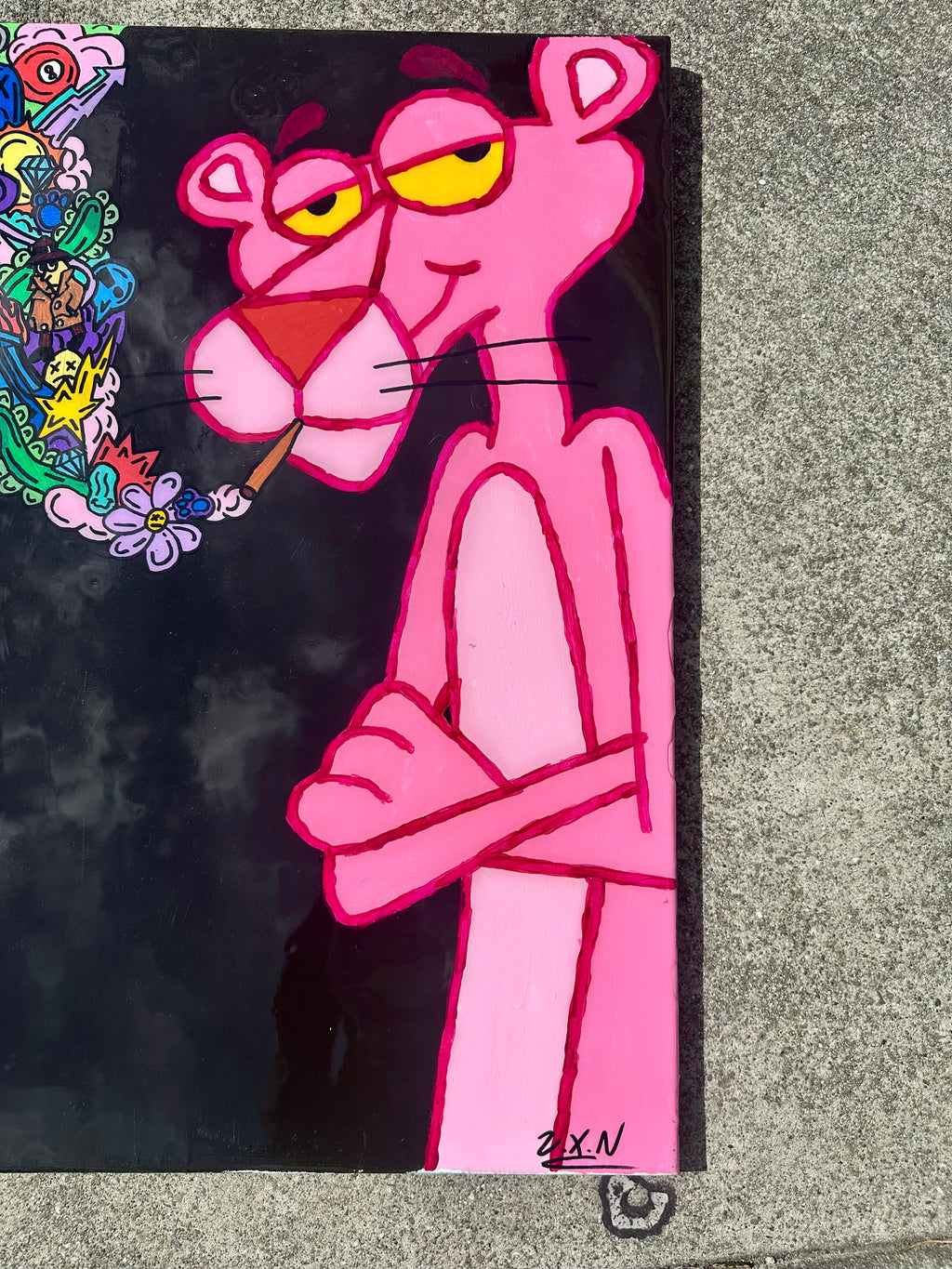Pink Panther Painting Original